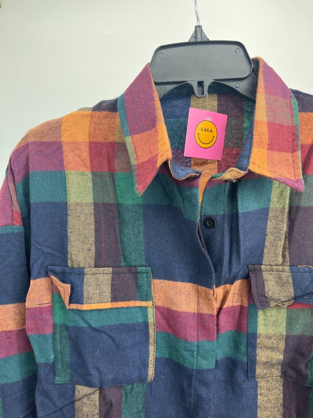 Plaid Longline Shacket & Wide-Leg Pants Set - Multicolor - Picture 5 of 12
